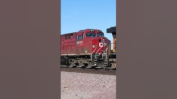BNSF 4092 WITH CP LOCOMOTIVE WESTBOUND MP 733 NEEDLES SUB