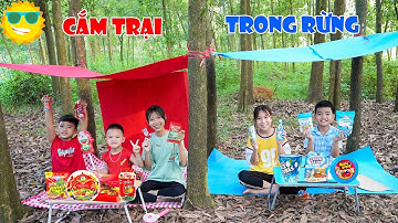 Cắm Trại Trong Rừng Theo Màu Xanh Đỏ ♥ Min Min TV Minh Khoa