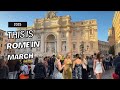 Rome in March 2025 🇮🇹 | Trevi Fountain Walking Tour 4K | Italy Travel Guide &amp; Costs”