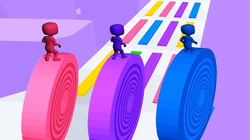 LAYERS ROLL game MAX LEVEL 🌈👩🏻‍🦰💜 Gameplay All Levels Walkthrough iOS, Android New Game Colors Game