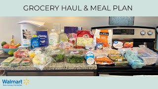 GROCERY HAUL \& MEAL PLAN | BUDGET FRIENDLY | WALMART PICKUP | DINNER IDEAS | FAMILY OF TWO