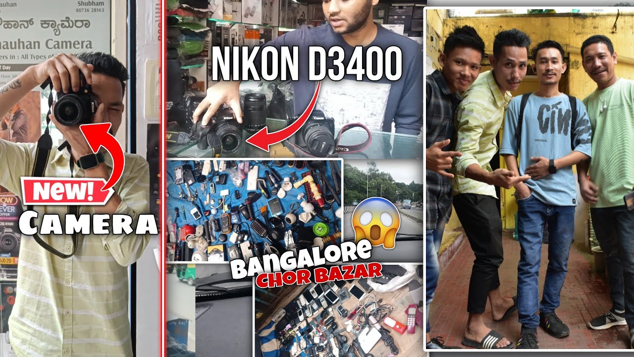Bangalore Chor Bazar 😯🤩 & Second Hand Market Camera 📸 NIKON D3400 || New Vlog Sunday Market