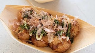 Takoyaki - Japanese Street Food Octopus Stuffed Balls