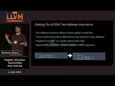 2018 LLVM Developers’ Meeting: M. Braun “Register Allocation: More than Coloring”