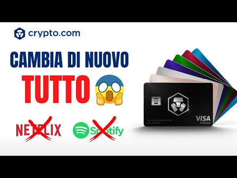 ATTENZIONE Crypto.com Rimuove NETFLIX GRATIS e SPOTIFY GRATIS dalle sue Carte Visa