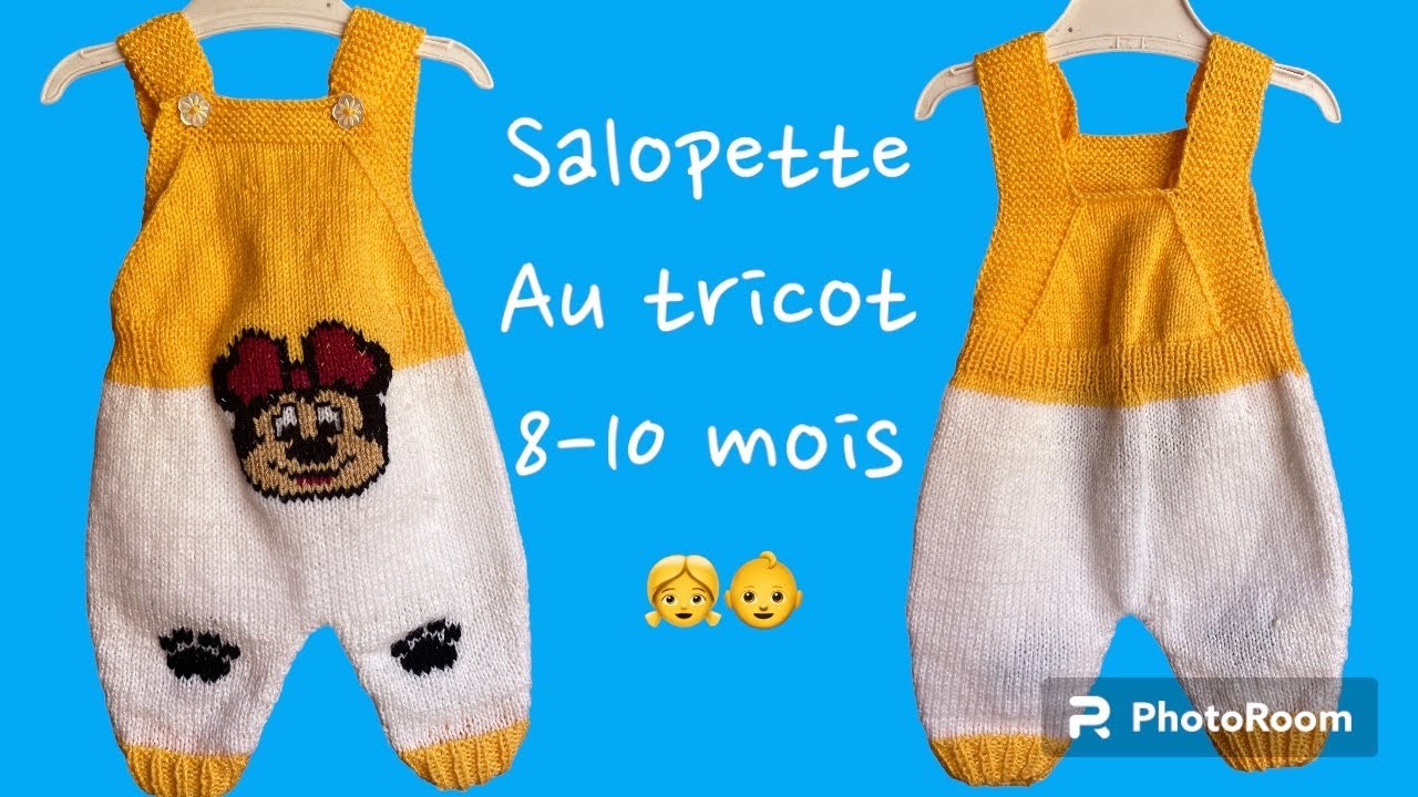 Salopette Bébé Unisexe Tricot Chaud Hiver - Combinaison Pantalon Couleur Uni Confortable