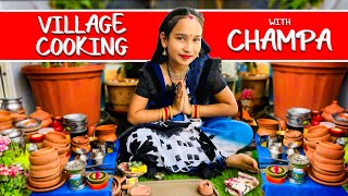 Cooking game in Hindi Part-50 | Champa ki Village Cooking for Adi | #LearnWithPari #aadyansh