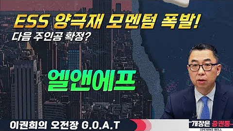 엘앤에프 재점화?! ESS 양극재 모멘텀, 이번엔 다르다 #삼성SDI #후성 #필옵틱스 #서진시스템 #오전장특징주 #GOAT #최애