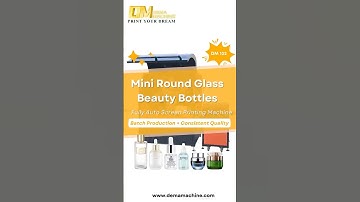 ✨Automatic Screen Printing Machine on Small Glass Beauty Bottles | DEMA Machine #packagingmachine