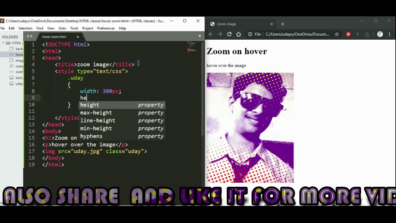 ZOOM IMAGE ON HOVER - YouTube