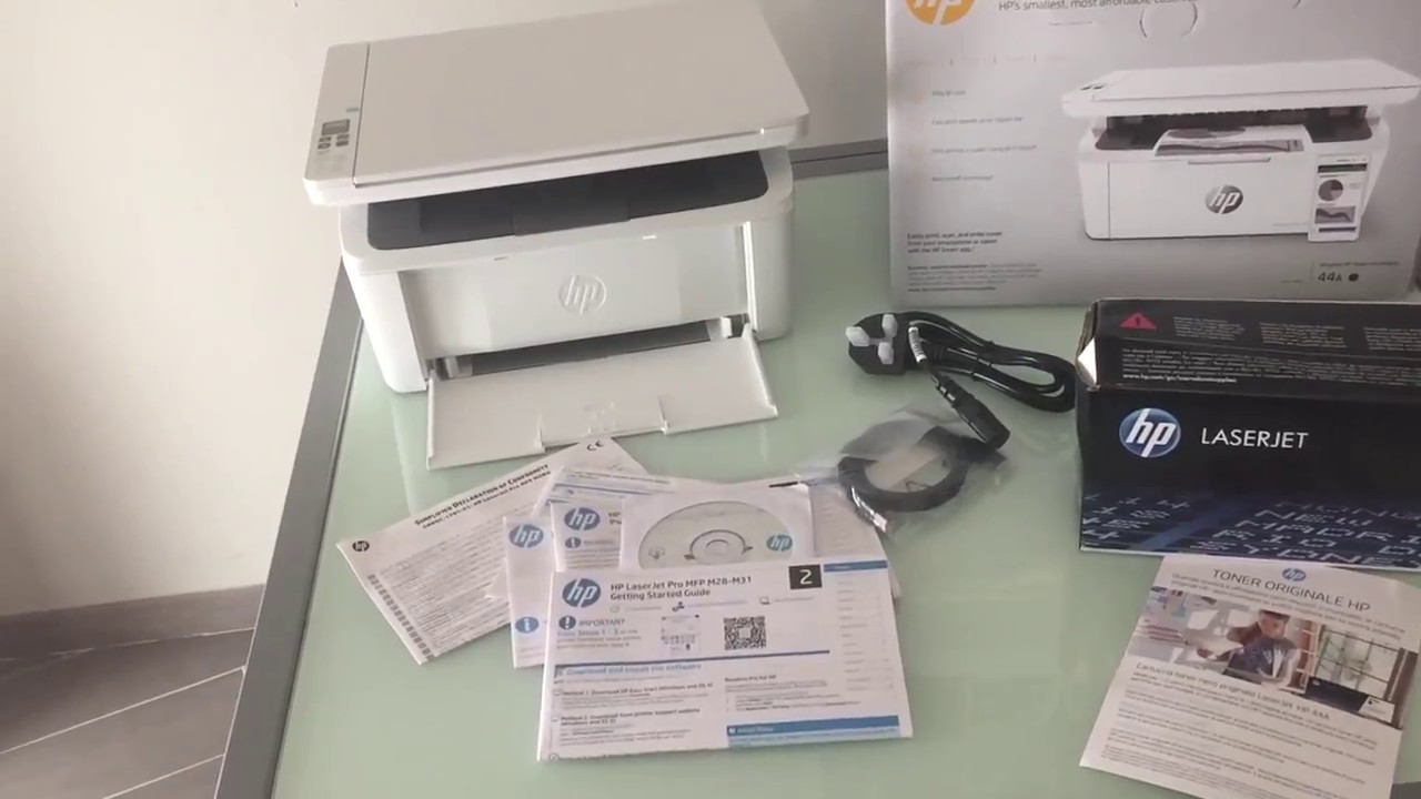 HP LaserJet Pro M28w + tutorial configurazione con app HP - YouTube