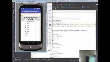 29 Android app development tutorial for beginners |Alert Dialog Multiple Choice List Check Boxes
