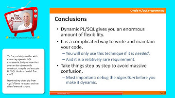 DYN5: Constructing and executing dynamic PL/SQL blocks (PL/SQL Channel)