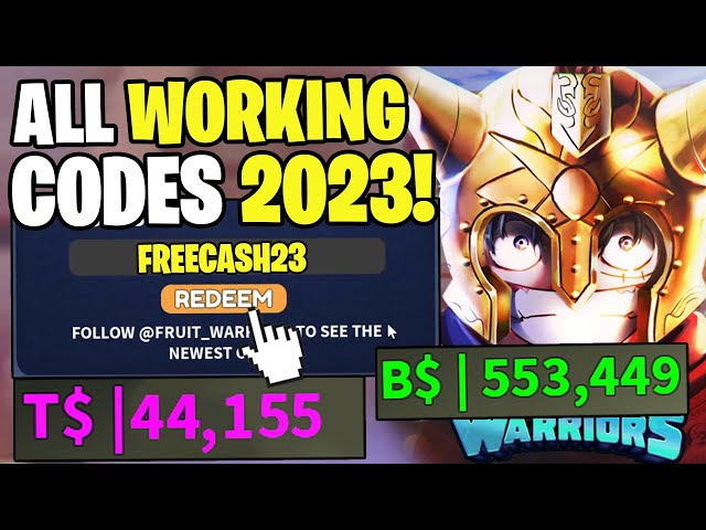 *NEW* ALL WORKING CODES FOR FRUIT WARRIORS IN 2023
