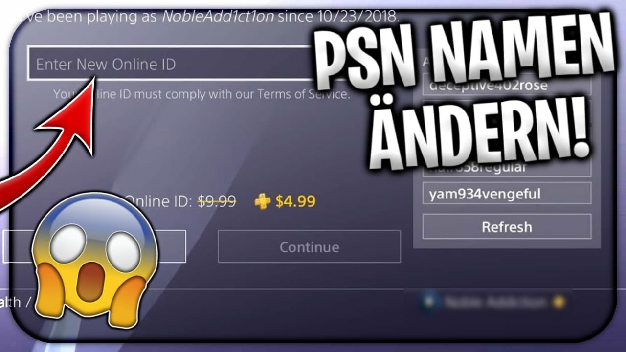 Psn Namen ändern Psn Namen ändern