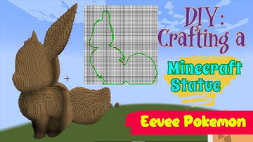 How to Build Eevee Pokemon statue in Minecraft | Tutorial