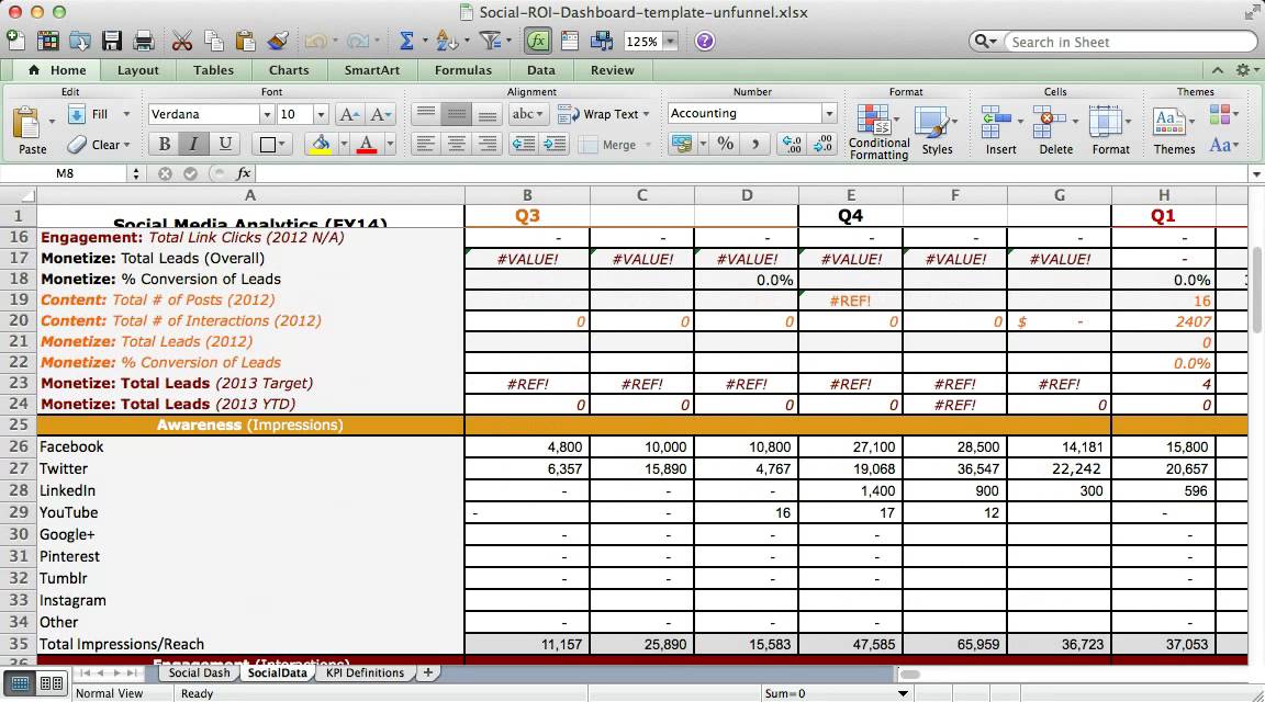 Social Media Analytics Excel Template from i.ytimg.com