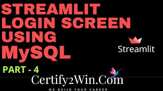 Login Screen in streamlit, authentication with MySQL Part 4