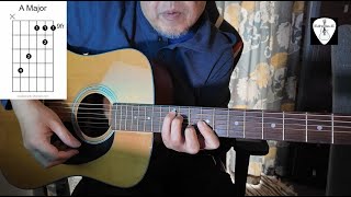 Guitar chord lesson:  A Major playing in various ways
