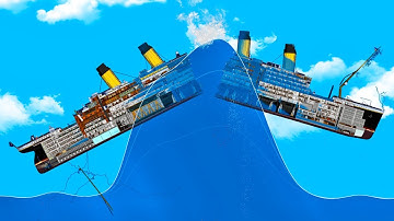 Different Ships vs Tsunami in Floating Sandbox (4)