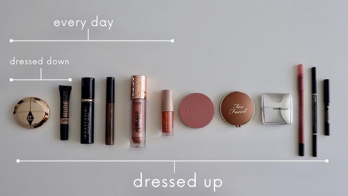 MINIMALIST MAKEUP FORMULA 💄 3 MAKEUP LOOKS (casual + everyday + fancy) USING 12 PRODUCTS - YouTube