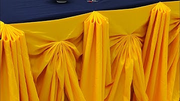 Accordion pleats with butterfly design table skirting tutorial