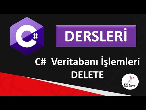 C# Dersleri : C# DELETE Komutu Veritabanı İşlemleri ADO.NET SQL Server 2022 Veri Tabanı | C# CRUD