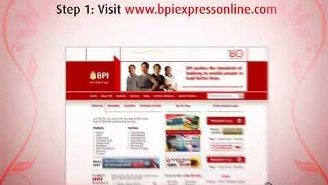 How to Enroll in BPI ExpressOnline