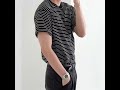 스트라이프 잔줄 단가라 세미오버핏 반팔 티셔츠(3color)