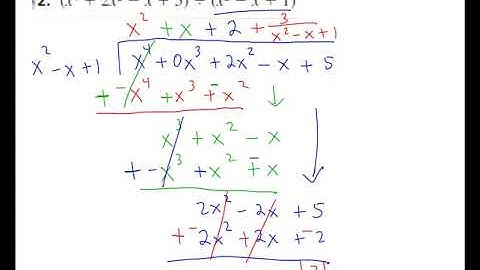 4.3 Dividing polynomials with long division and synthetic division