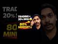 20% SKILL AND 80% MINDSET #trading#shorts