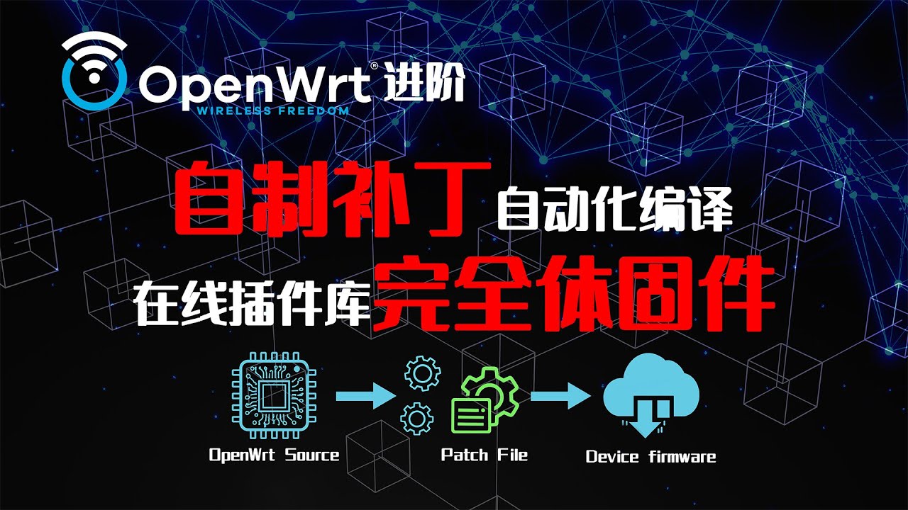 OpenWrt进阶:自制补丁文件,让openwrt编译自动化,同时实现自编译固件在线插件库的完全体! - YouTube