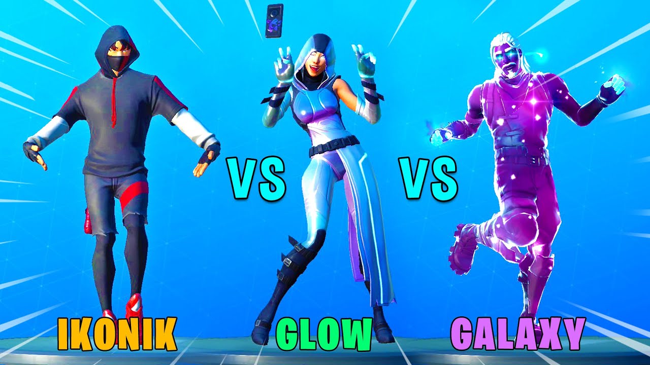 Exclusive Skins Battle: IKONIK vs GLOW vs GALAXY // Fortnite Dance Battle