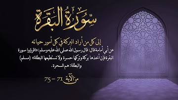 سورة البقرة من آية 71- 75 مكررة 10 مرات بصوت مشاري العفاسي