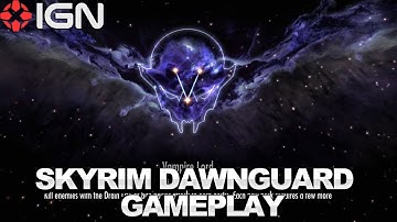 Skyrim DLC: Dawnguard Gameplay - Skeleton Battle in the Snow