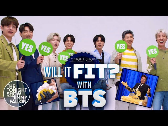 Will It Fit? with BTS | The Tonight Show Starring Jimmy Fallon class=