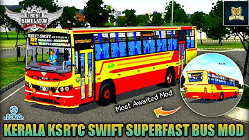 🔴🔵New Kerala KSRTC SWIFT Superfast Bus Mod for BUSSID v3.7.1 | By @COMMONCLUB1