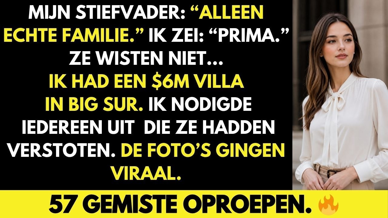 Ik stond op blote voeten op de verwarmde tegels van mijn terras, keek naar de Noordzee en zag het vinkje verschijnen. Tweeduizend euro. Precies het bedrag waarvan mijn stiefvader had gezegd dat...