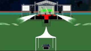 Animasi konser panggung rigging
