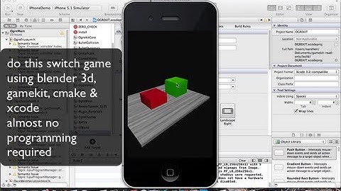 Blender 3D 2.6 gamekit ios 3D game test