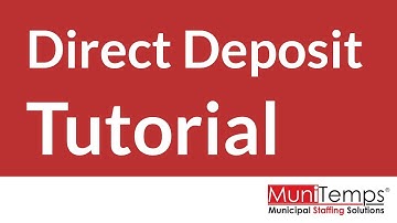 TUTORIAL - How to fill out a Direct Deposit ACH Form