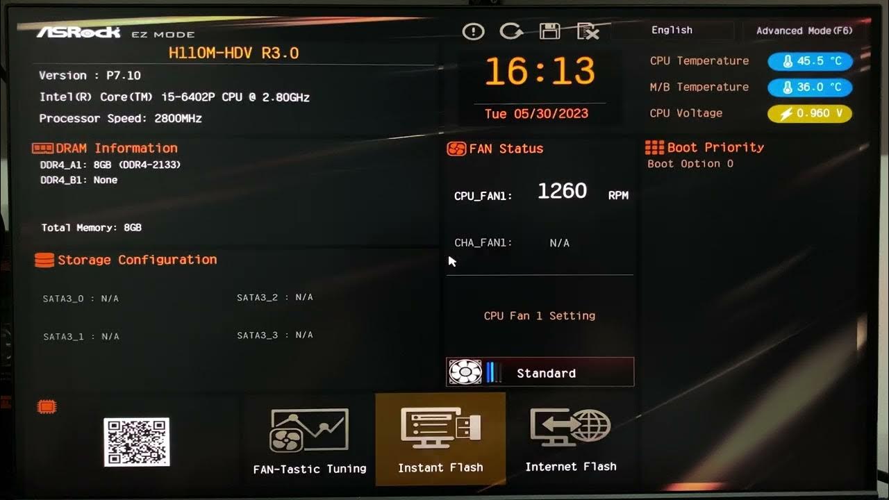 FLASH BIOS MAINBOARD ASROCK H110M HDV R3.0 YouTube
