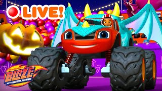 π LIVE: Blaze's Halloween Rescue Missions & Races MARATHON! π¬ | Blaze and the Monster Machines