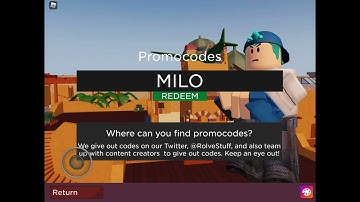 NEW MILO CODE IN ROBLOX ARSENAL