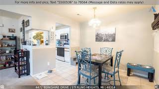 Priced at $175,000 - 4472 BERKSHIRE Drive, Sterling Heights, MI 48314