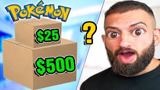 $25 VS $500 POKEMON MYSTERY BOX! (Crazy Value)