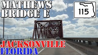 Mathews Bridge East  Jacksonville  Florida  4K Infrastructure Drive