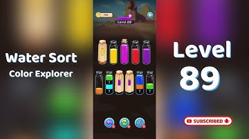 🎮 Water Sort Color Explorer Level 89 Walkthrough | SolutionGuruji 🌍
