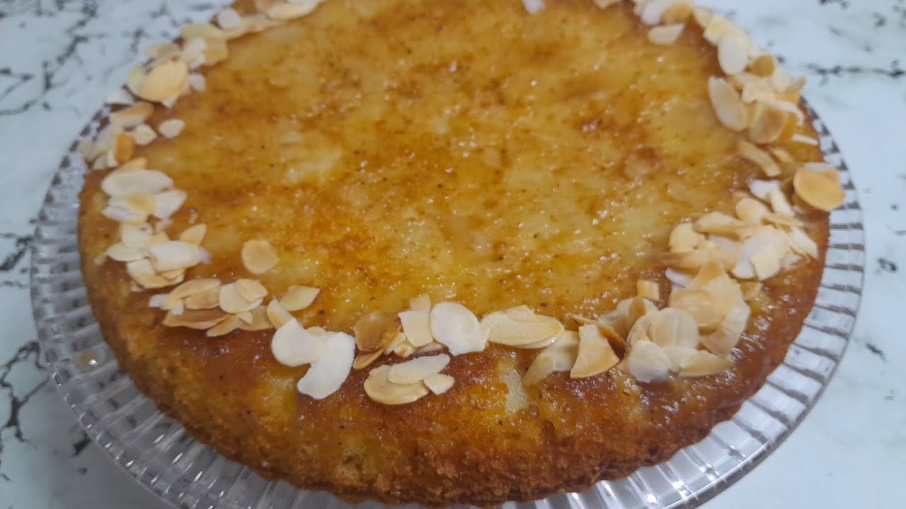 اسرع و ألذ كيكة تفاح 