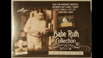 Babe Ruth Collection from Leaf Trading. Baseball cards. Video 1